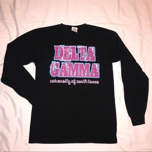Black long sleeve Delta Gamma T-shirt